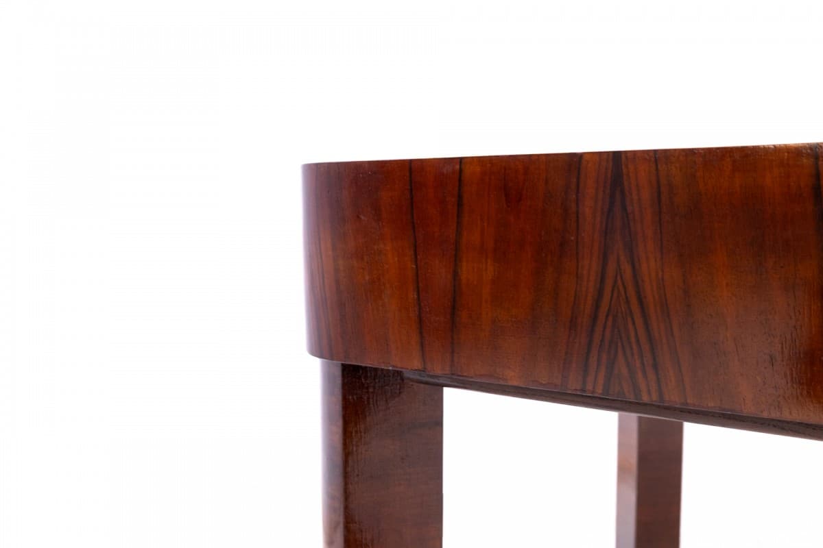 Dining Table Art Deco, brown walnut, by J. Halabala, Poland, 1930s - 326148
