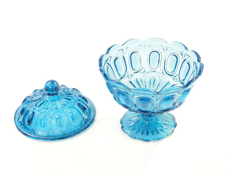 Bonbonniere, blue glass, Ząbkowice, Poland, early 20th c. - 326165