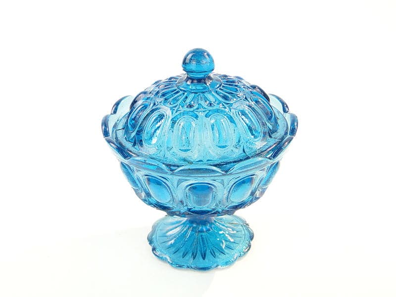 Bonbonniere, blue glass, Ząbkowice, Poland, early 20th c. - 326168