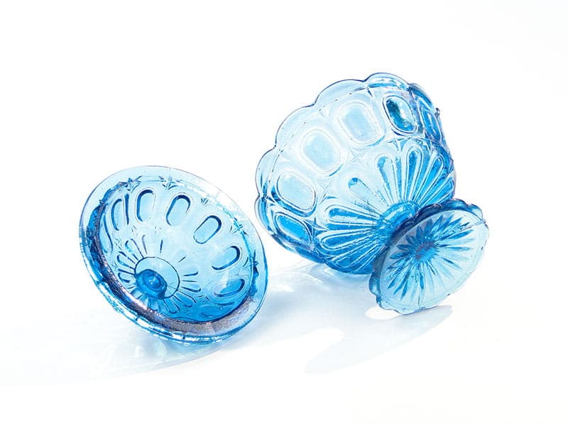 Bonbonniere, blue glass, Ząbkowice, Poland, early 20th c. - 326163