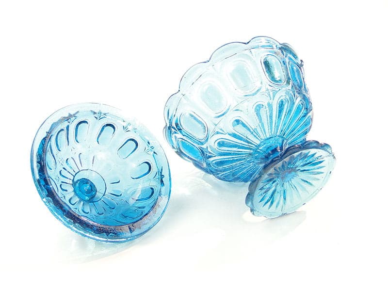 Bonbonniere, blue glass, Ząbkowice, Poland, early 20th c. - 326161