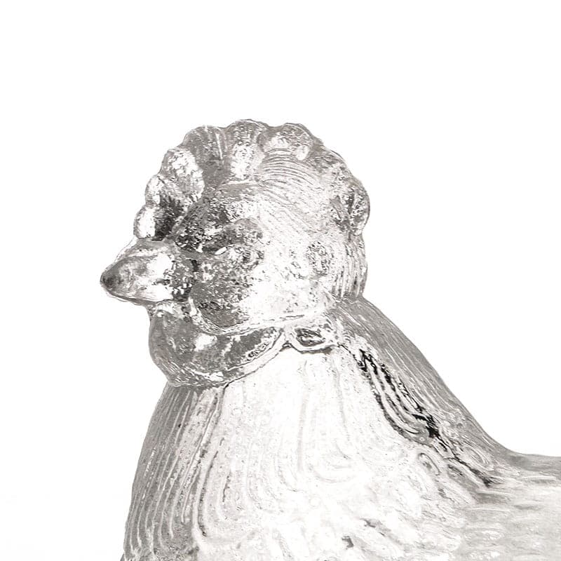Bonbonniere Hen, transparent soda-lime glass, Ząbkowice, Poland, 1970s. - 326182