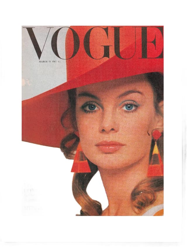 Poster VOGUE Cover 30x40 cm, paper, black plexiglass, United Kingdom, 1960s. - DIMENSION