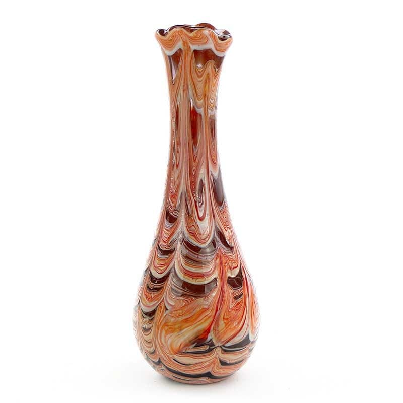 Mosaic Vase Multicolor, Soda-Lime Glass, by S. Mach, Ząbkowice, Poland, 1970s