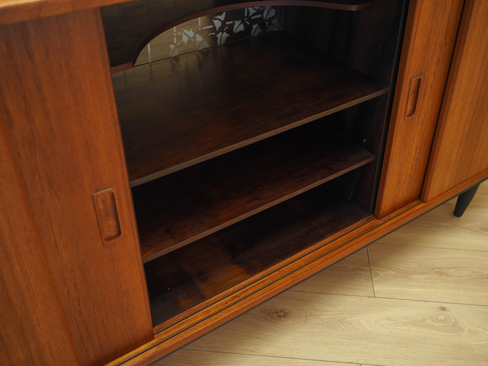 Sideboard, teak brązowy, drewno czarne, Dania, lata 70. - 326461