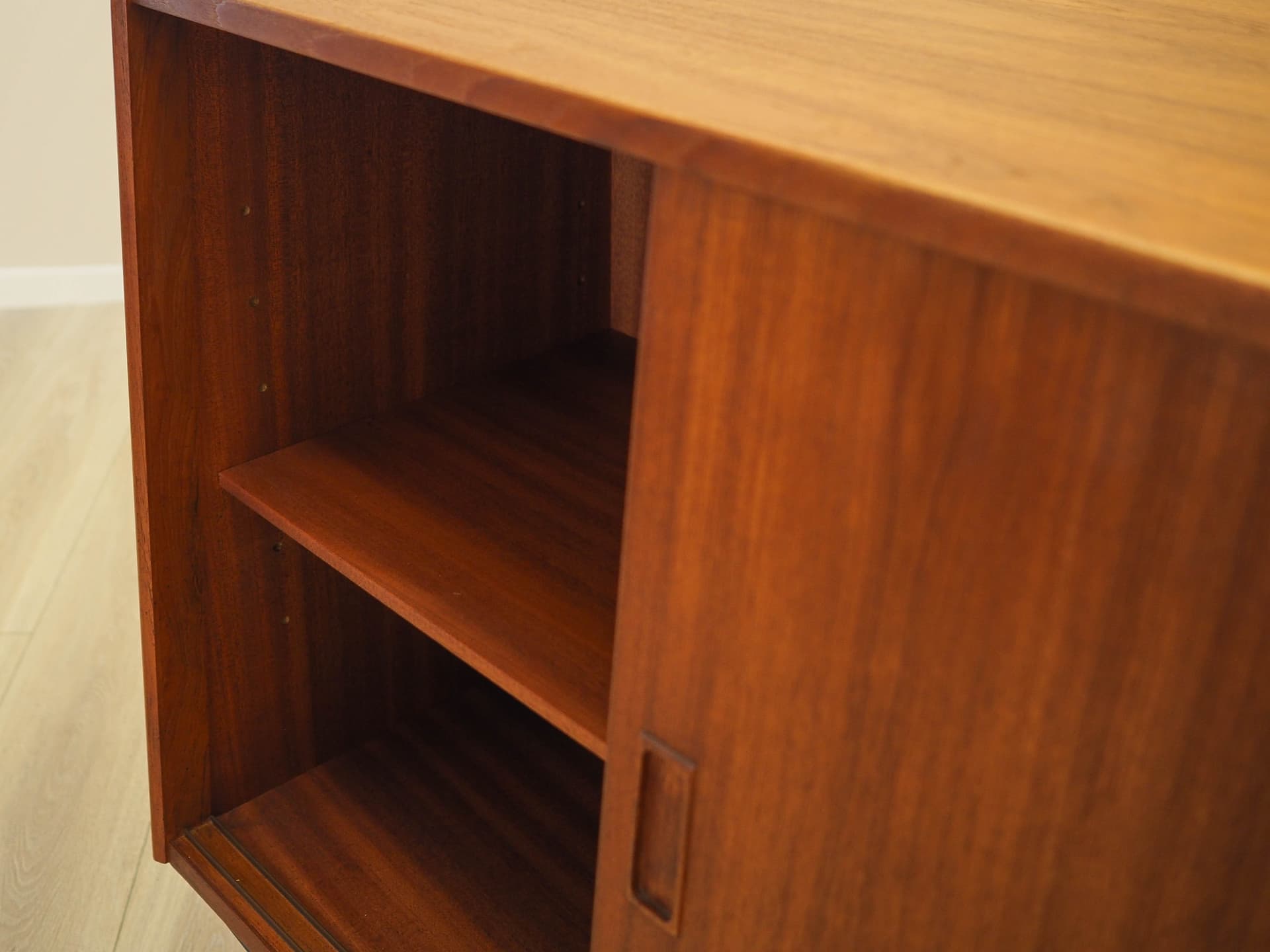 Sideboard, teak brązowy, drewno czarne, Dania, lata 70. - 326460