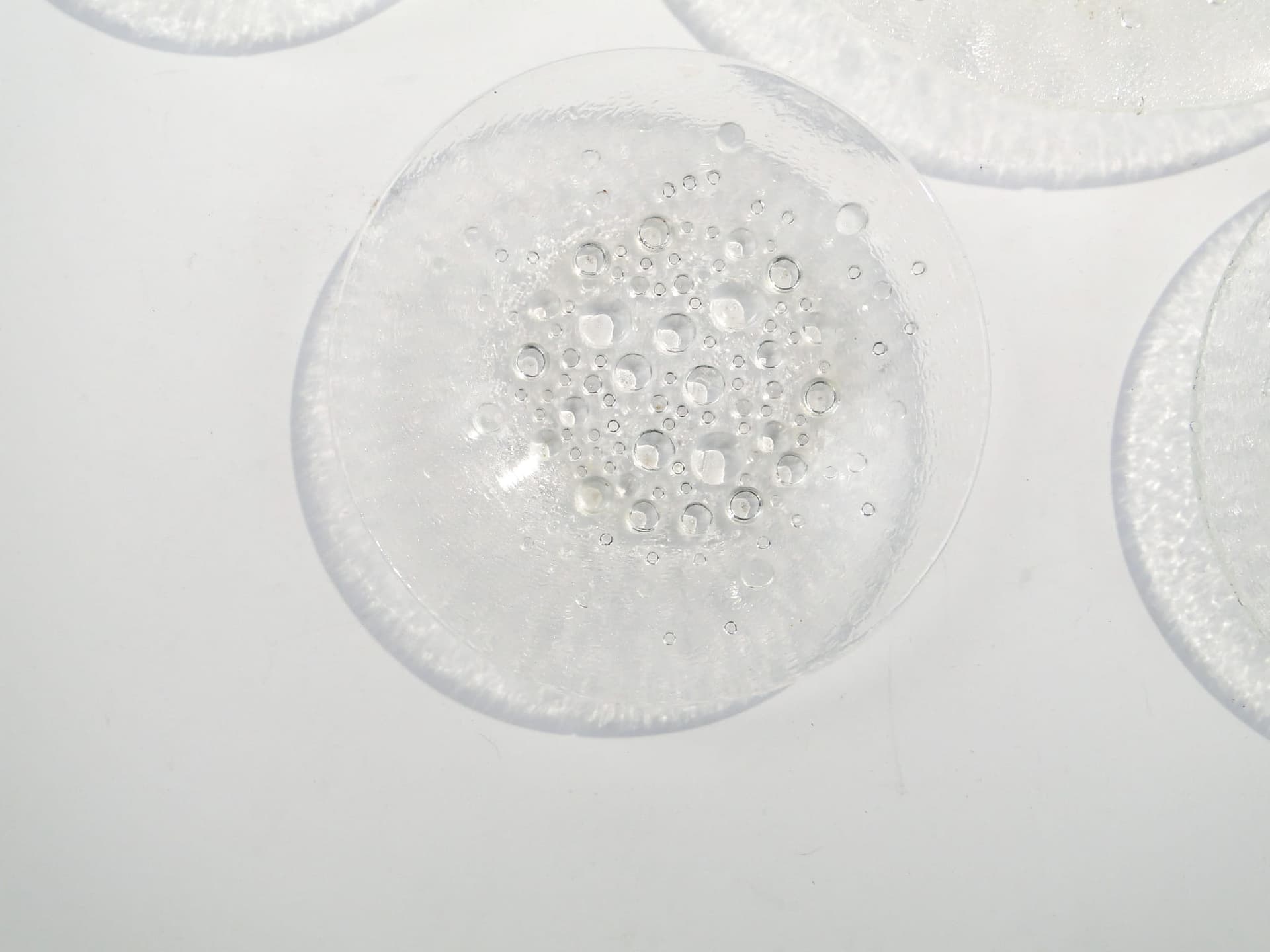 Tableware set Asteroid, transparent soda-lime glass, by J. Drost, Ząbkowice, Poland, 1960s. - 326483