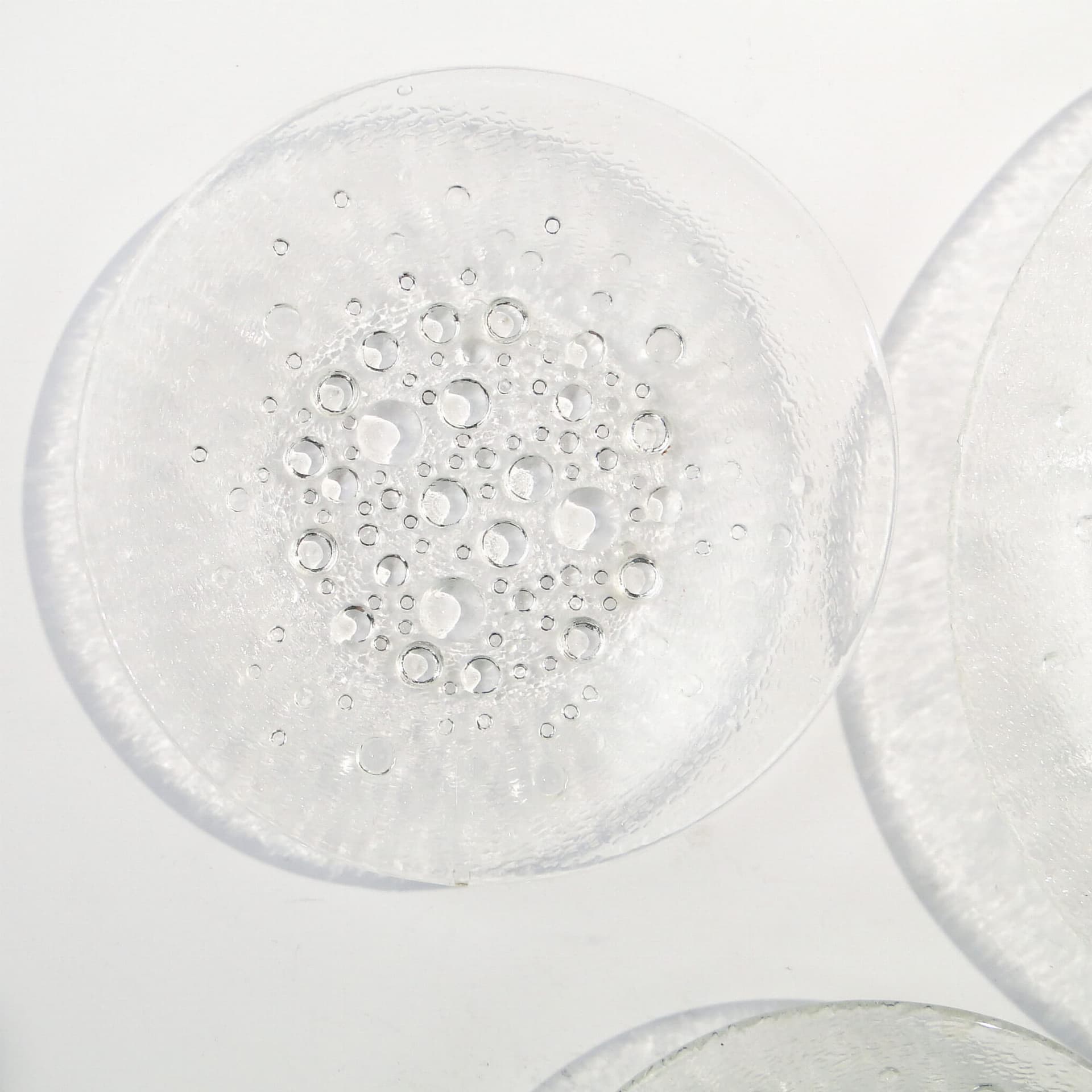 Tableware set Asteroid, transparent soda-lime glass, by J. Drost, Ząbkowice, Poland, 1960s. - 326482