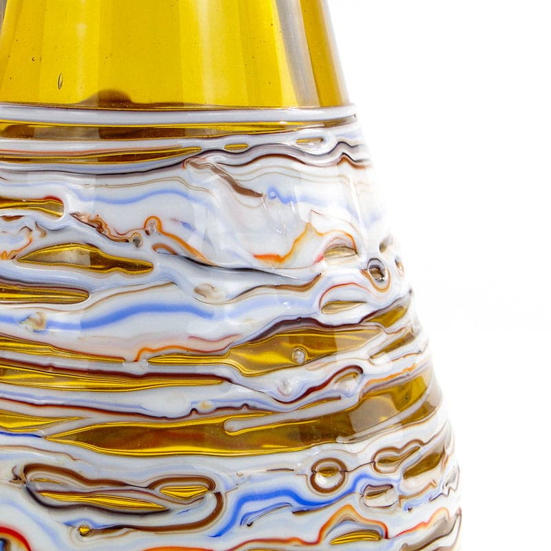 Vase W oplocie, multicolor soda-lime glass, by J. Drost, Ząbkowice, Poland, 1970s. - 326514