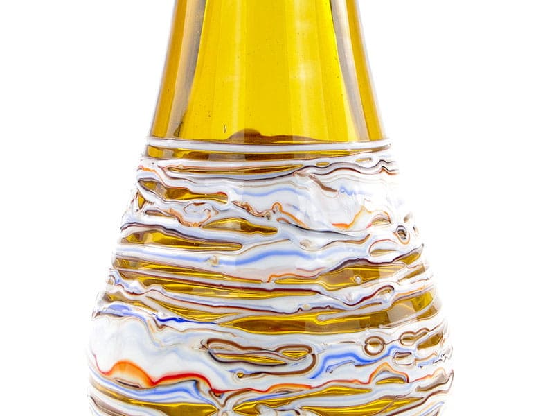 Vase W oplocie, multicolor soda-lime glass, by J. Drost, Ząbkowice, Poland, 1970s. - 326516