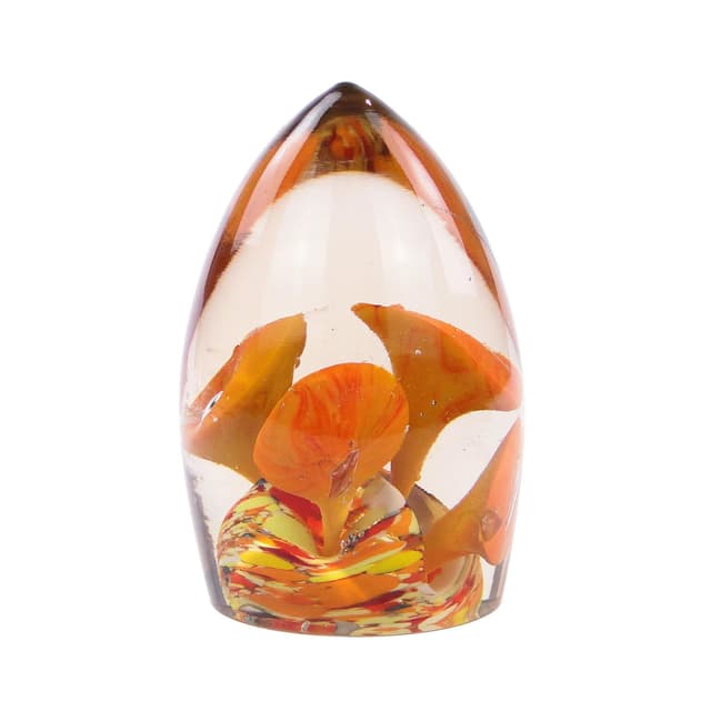 Art Nouveau Paperweight, transparent crystal glass, Austria-Hungary, early 20th c. - DIMENSION