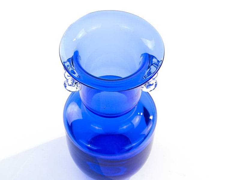 Vase, cobalt blue glass, by L. Fiedorowicz, Poland, 1980s. - 326587