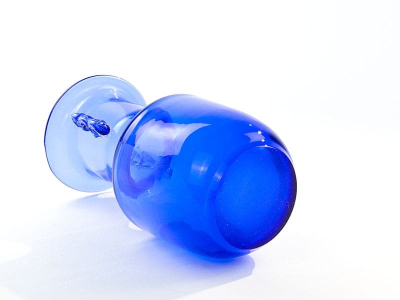 Vase, cobalt blue glass, by L. Fiedorowicz, Poland, 1980s. - 326585