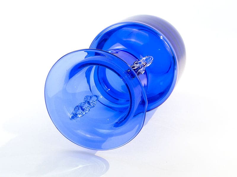 Vase, cobalt blue glass, by L. Fiedorowicz, Poland, 1980s. - 326581