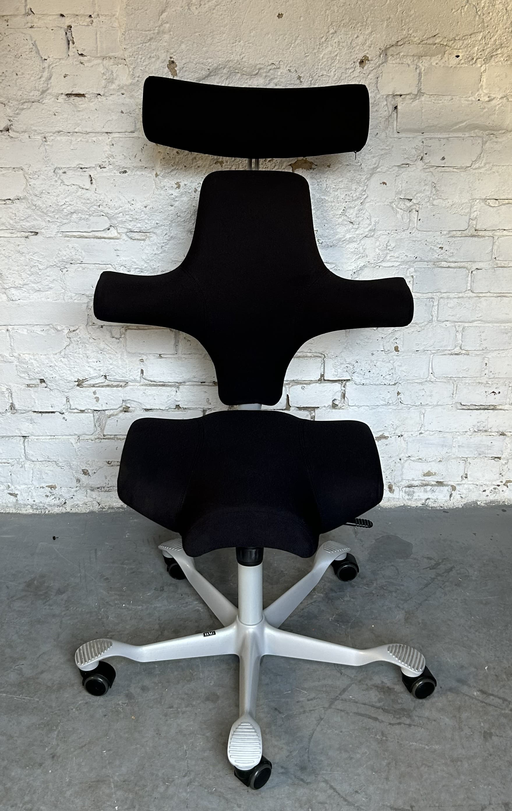 Office Chair Capisco 8107, black, synthetic fabric, silver stainless steel - 326671