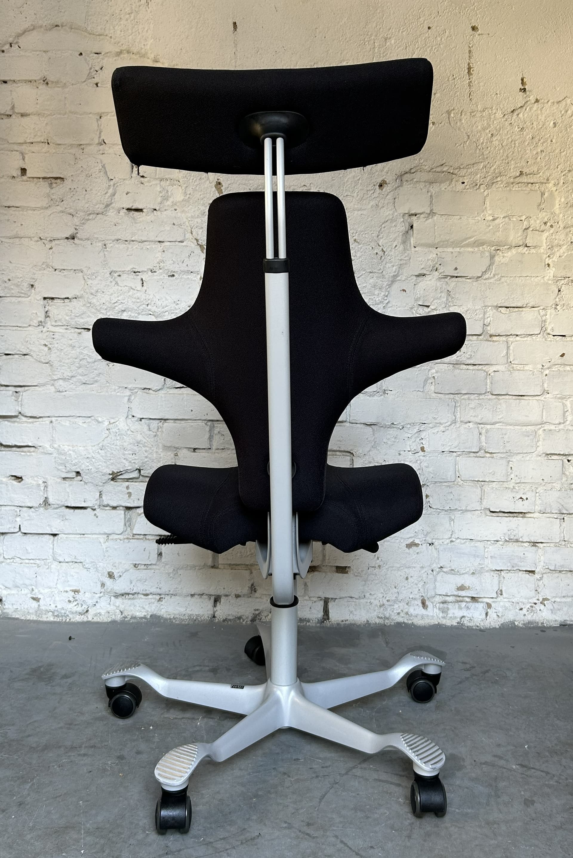 Office Chair Capisco 8107, black, synthetic fabric, silver stainless steel - 326674