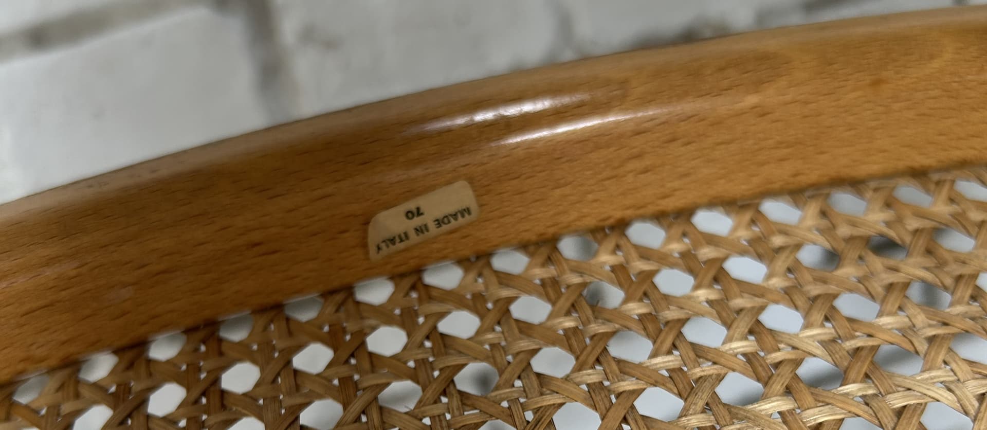 Chair Cesca, brown wood, rattan, chromed steel, 1970s. - 326693