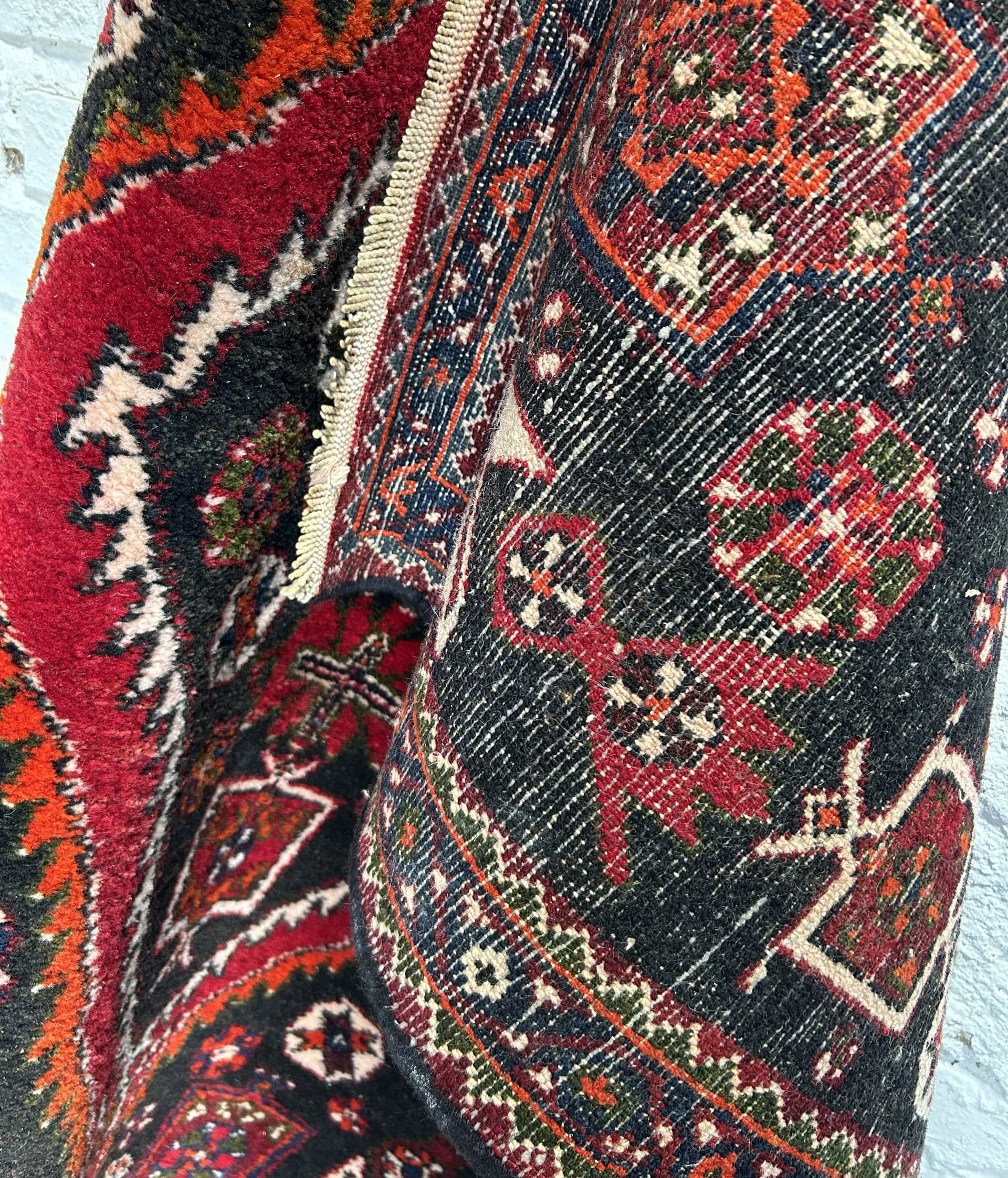 Rug Hamadan 150x110 cm, red, wool, Iran, 1970s. - 326730