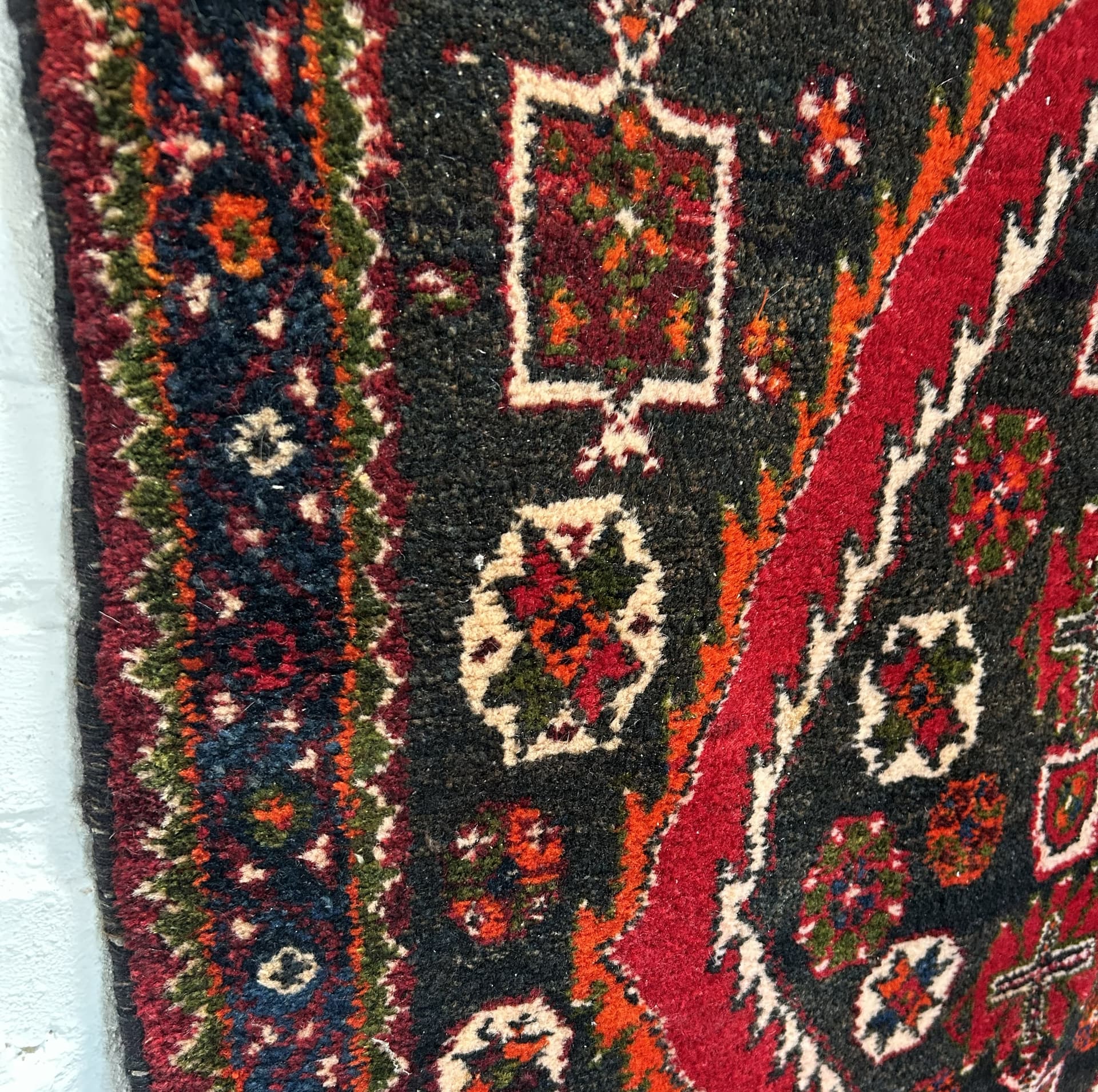 Rug Hamadan 150x110 cm, red, wool, Iran, 1970s. - 326728