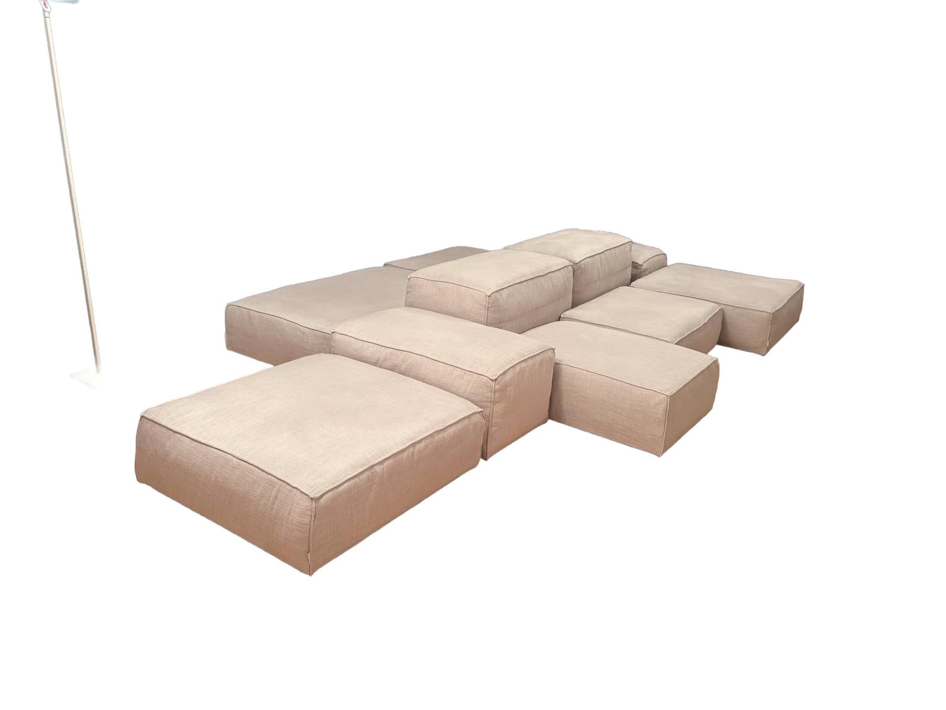 Sofa modułowa Extrasoft, beż, Luft Special Col. Corda, proj. P. Lissoni, Living Divani, Włochy