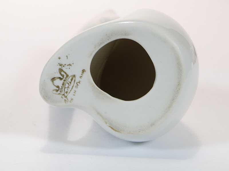 Figurine Sitting Cat, white porcelain, by M. Naruszewicz, Poland, 1960s. - 326930