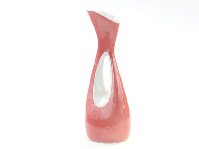 Vase Calipso, pink, porcelain, by Z. Śliwowska-Wawrzyniak, Ćmielów, Poland, 1950s. - DIMENSION