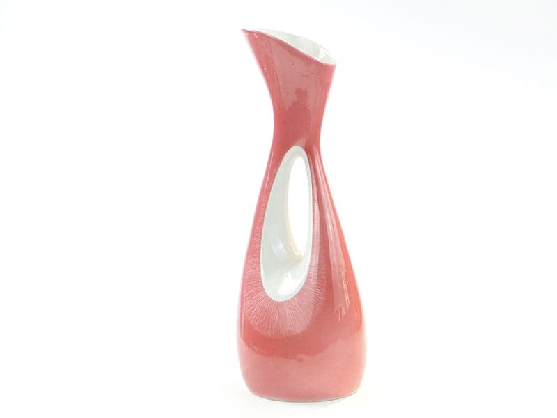 Vase Calipso, pink, porcelain, by Z. Śliwowska-Wawrzyniak, Ćmielów, Poland, 1950s.