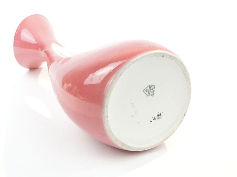 Vase Calipso, pink, porcelain, by Z. Śliwowska-Wawrzyniak, Ćmielów, Poland, 1950s. - 326964