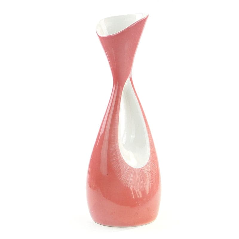 Vase Calipso, pink, porcelain, by Z. Śliwowska-Wawrzyniak, Ćmielów, Poland, 1950s. - 326960