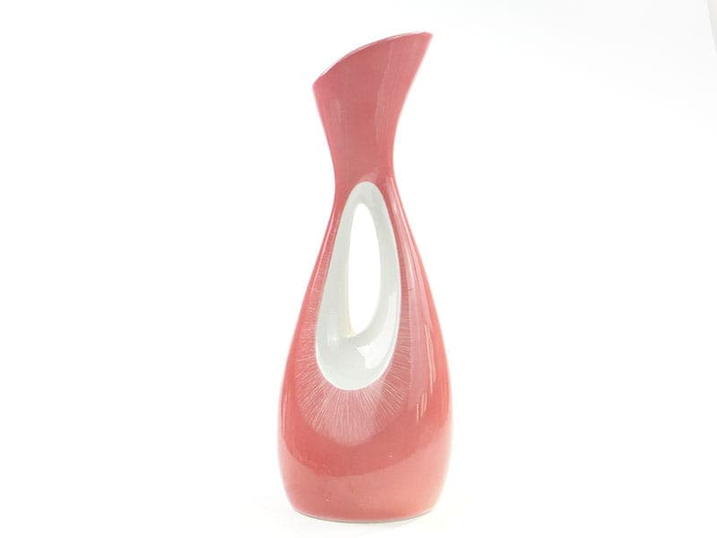 Vase Calipso, pink, porcelain, by Z. Śliwowska-Wawrzyniak, Ćmielów, Poland, 1950s. - 326958