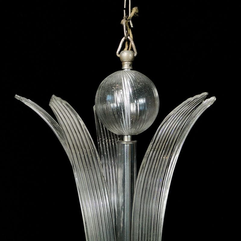 Chandelier Art Deco, transparent crystal, Silesia, 1920s - 327102
