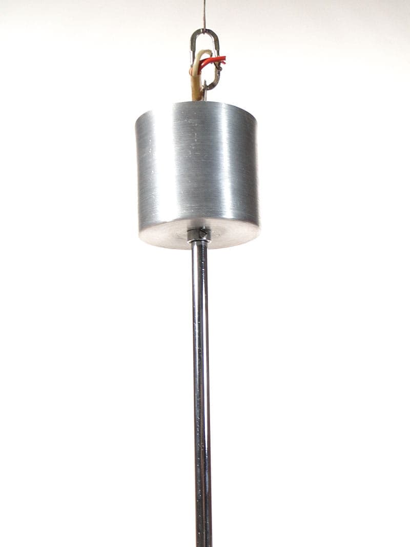 Chandelier Pop Art, silver white, aluminum chrome, Polam, Poland, 1960s. - 327133