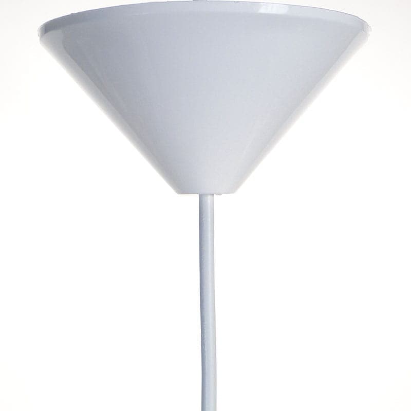 Pendant lamp, transparent red glass, white plastic, grey metal, by A. F. Gangkofner, Germany, 1960s. - 327151