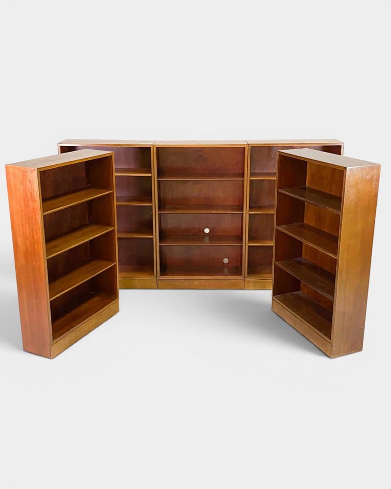 Set of five bookcases, brown mahogany, by F. Henningsen, Denmark, 1940s - 327176