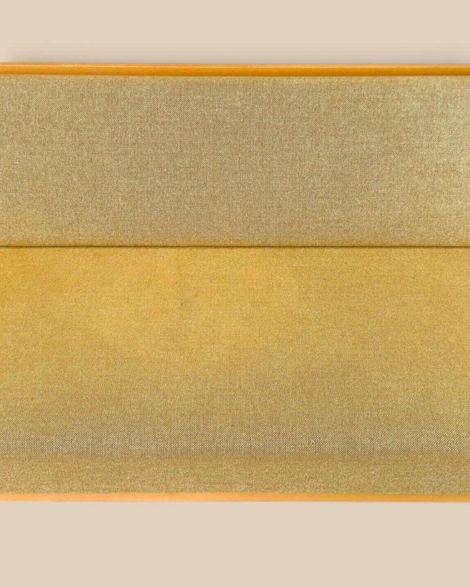 Sofa, beżowy, tkanina, drewno jasnobrązowy, proj. H. J. Wegner, Getama, Dania, lata 60. - 327289
