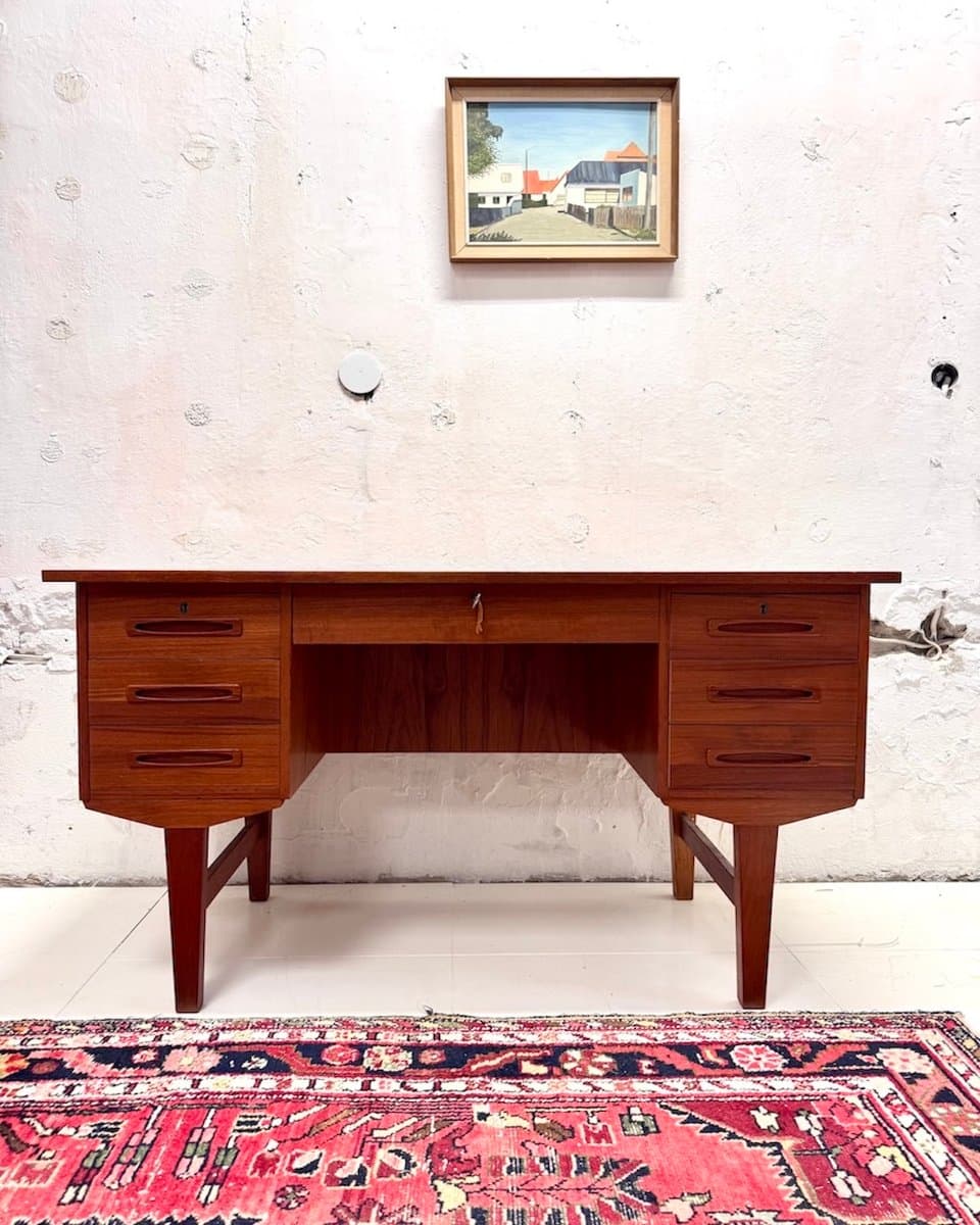 Desk, brown teak, Denmark, 1960s - 327255