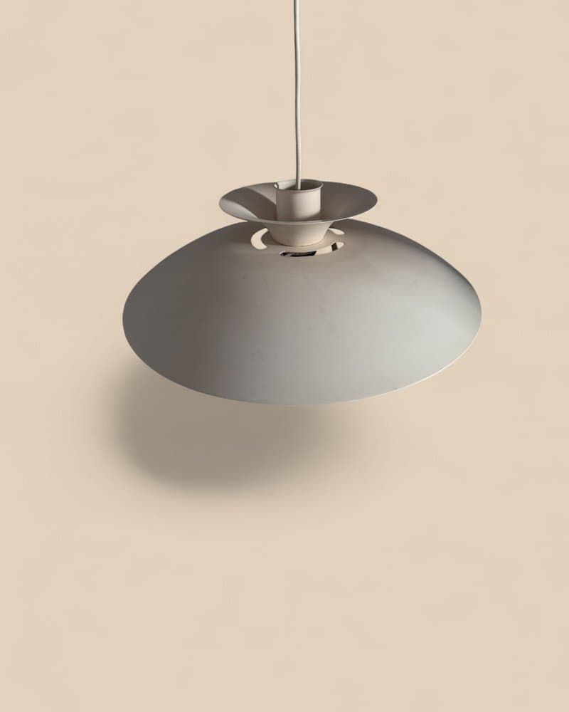 Lampa wisząca skandynawska, beżowy, metal, Dania, lata 70. - 327247