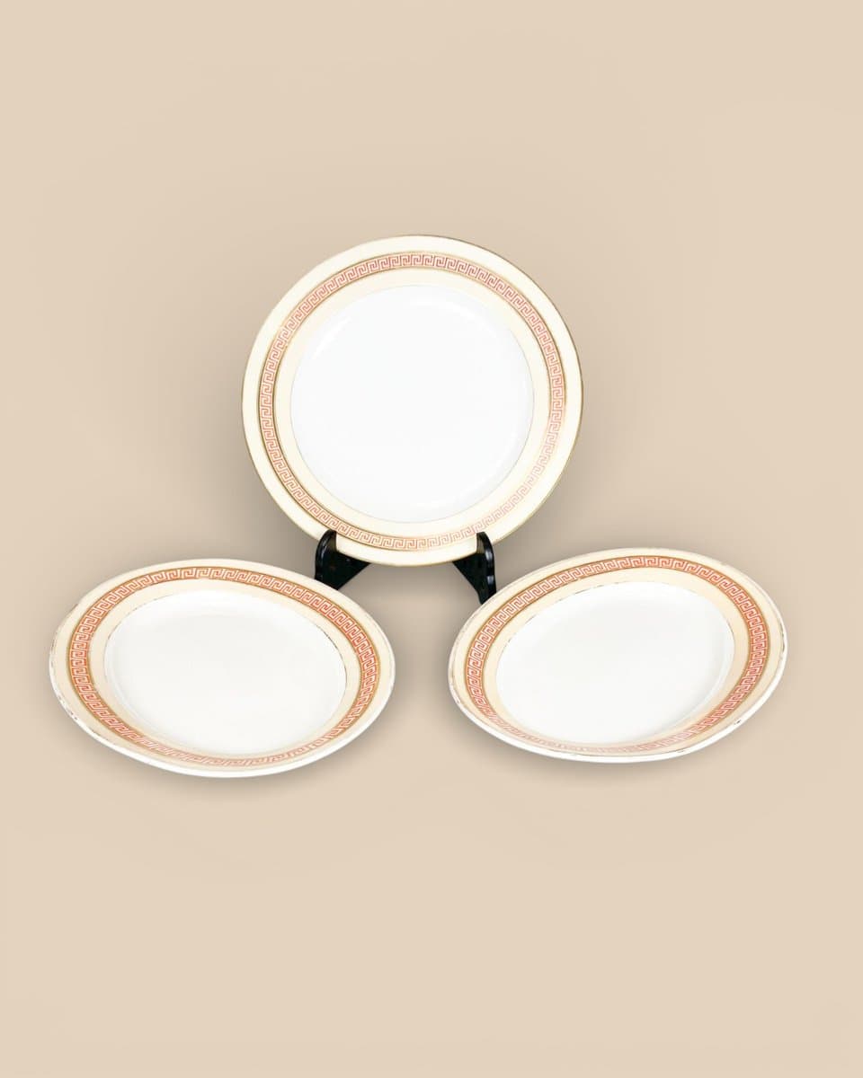 Set of eighty-six dinnerware pieces, cream, pink, gold, porcelain, Bing & Grøndahl, Denmark, 19th c. - 327231