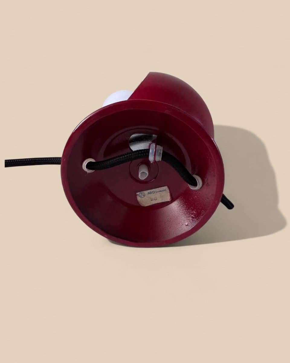 Lampa stołowa Magnetic Ball, czerwony, metal chrom, proj. B. Frandsen, Dania, lata 60. - 327206