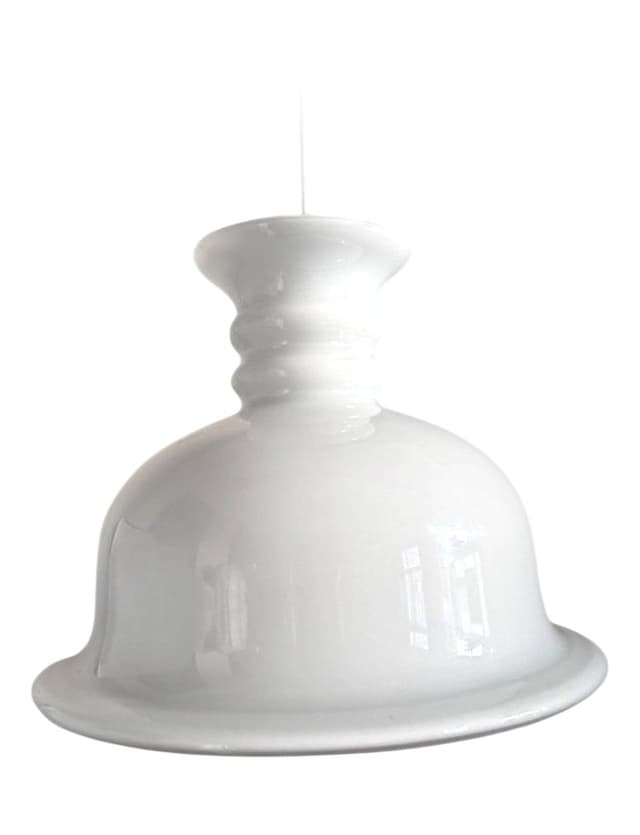 Lampa wisząca Kropendel, biały, szkło, proj. S. Werner, Holmegaard, Dania, lata 80. - WYMIARY