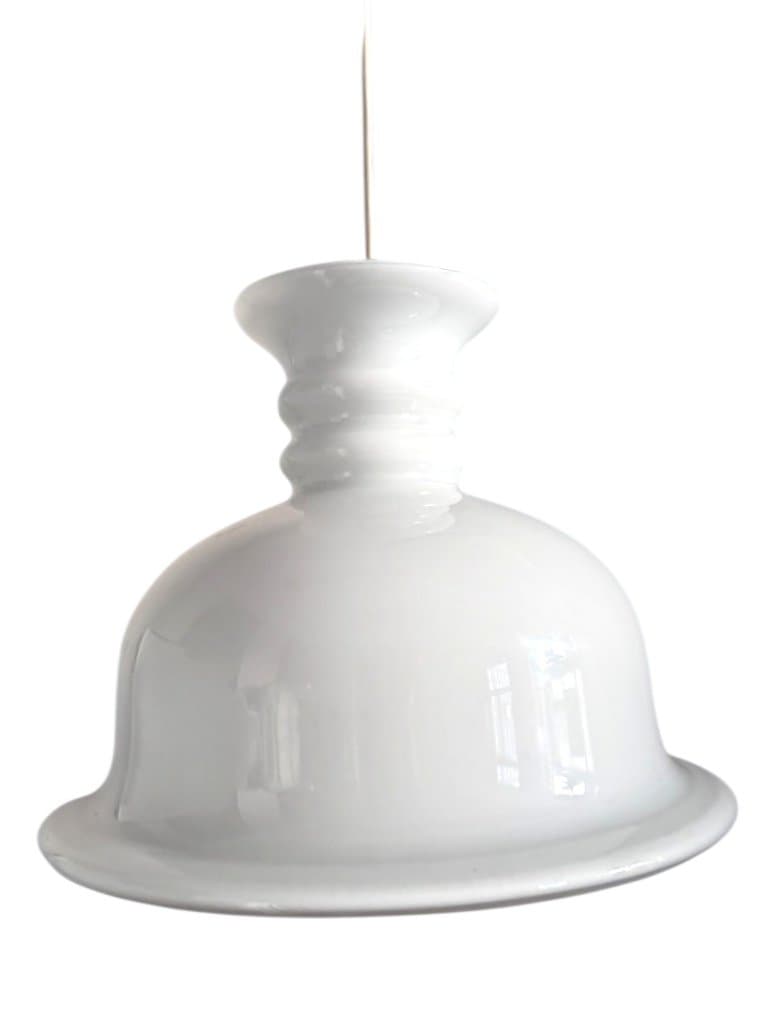 Lampa wisząca Kropendel, biały, szkło, proj. S. Werner, Holmegaard, Dania, lata 80. - 327402