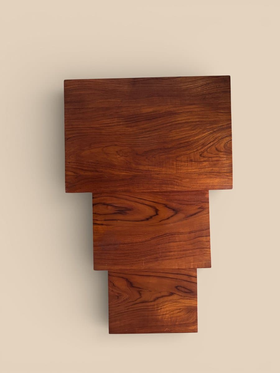 Set of three nesting tables, brown teak, Denmark, 1960s. - 327387