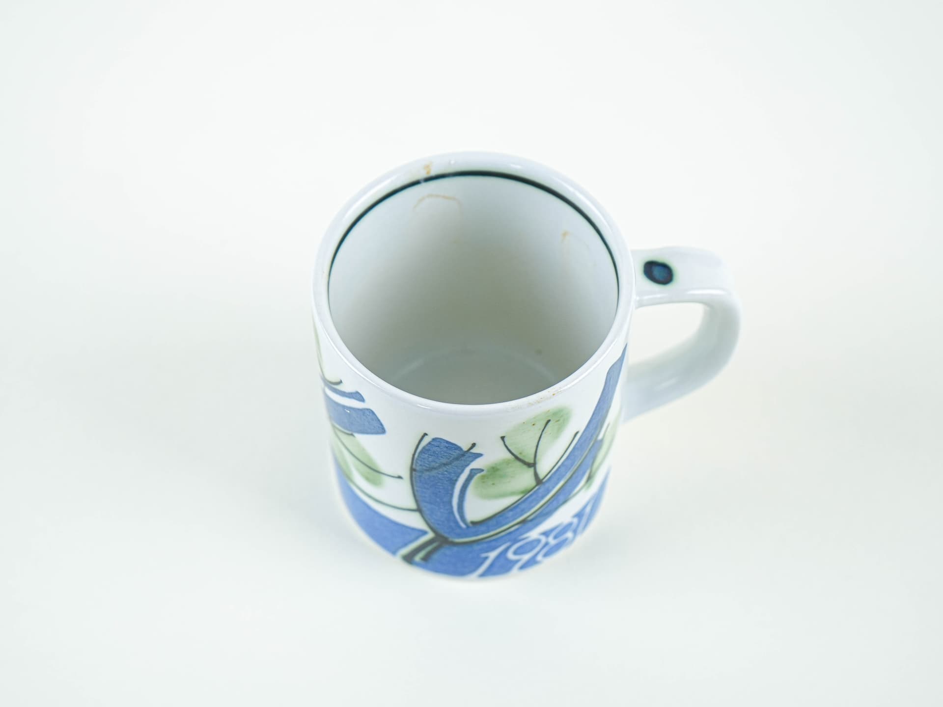 Kubek Annual Mug, porcelana biała, proj. I. Weiss, Royal Copenhagen, Dania, lata 80. - 327539