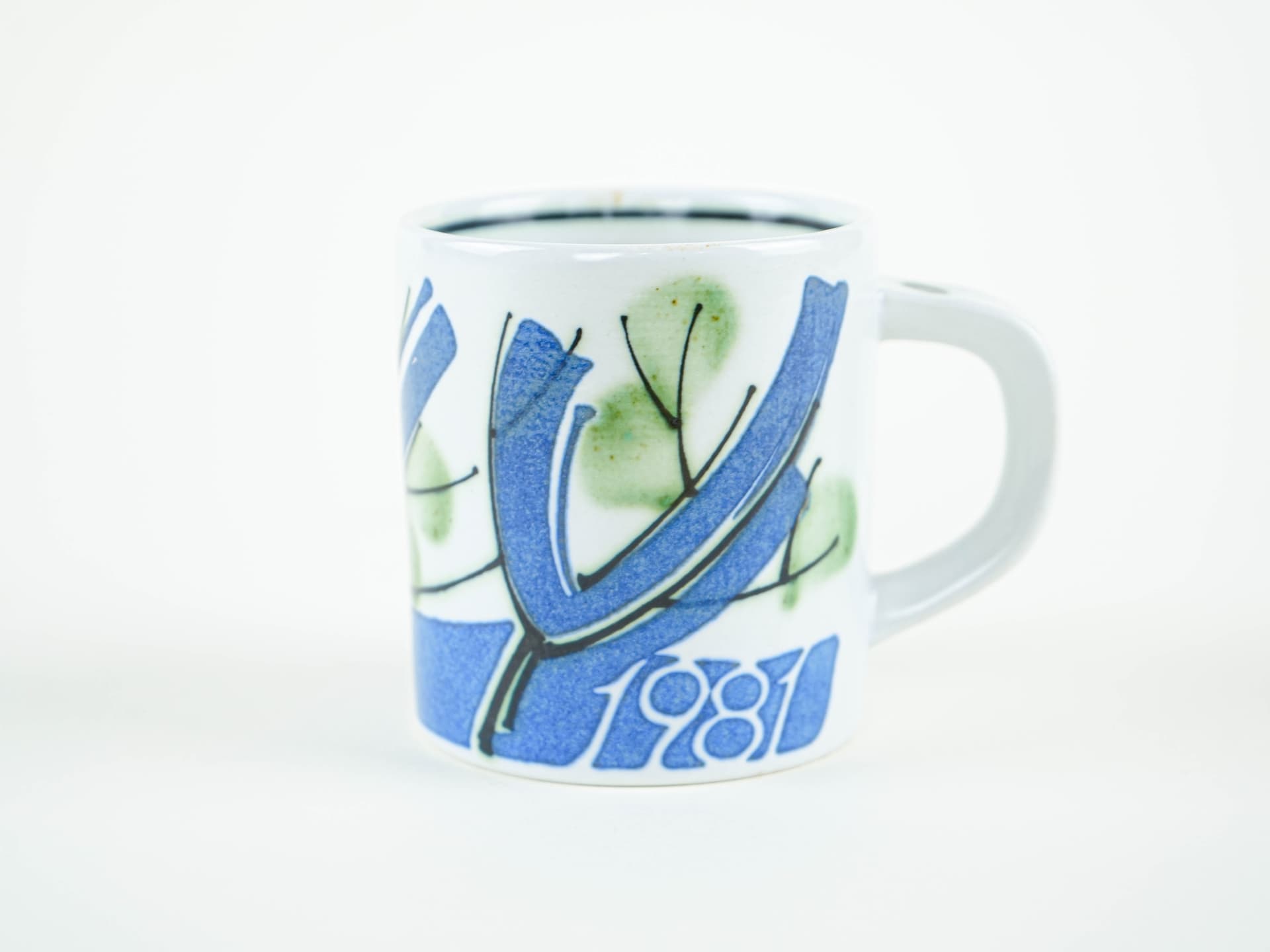 Kubek Annual Mug, porcelana biała, proj. I. Weiss, Royal Copenhagen, Dania, lata 80. - 327540