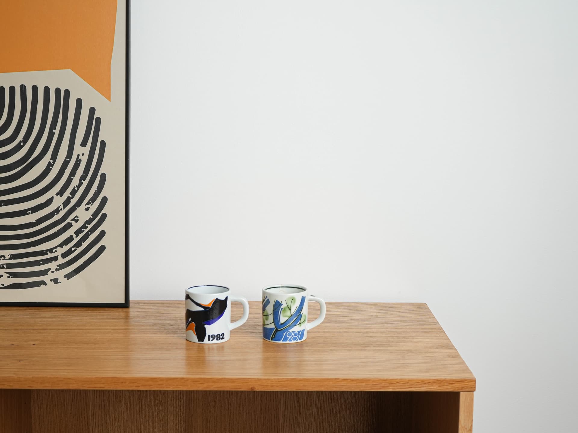 Kubek Annual Mug, porcelana biała, proj. I. Weiss, Royal Copenhagen, Dania, lata 80. - 327541