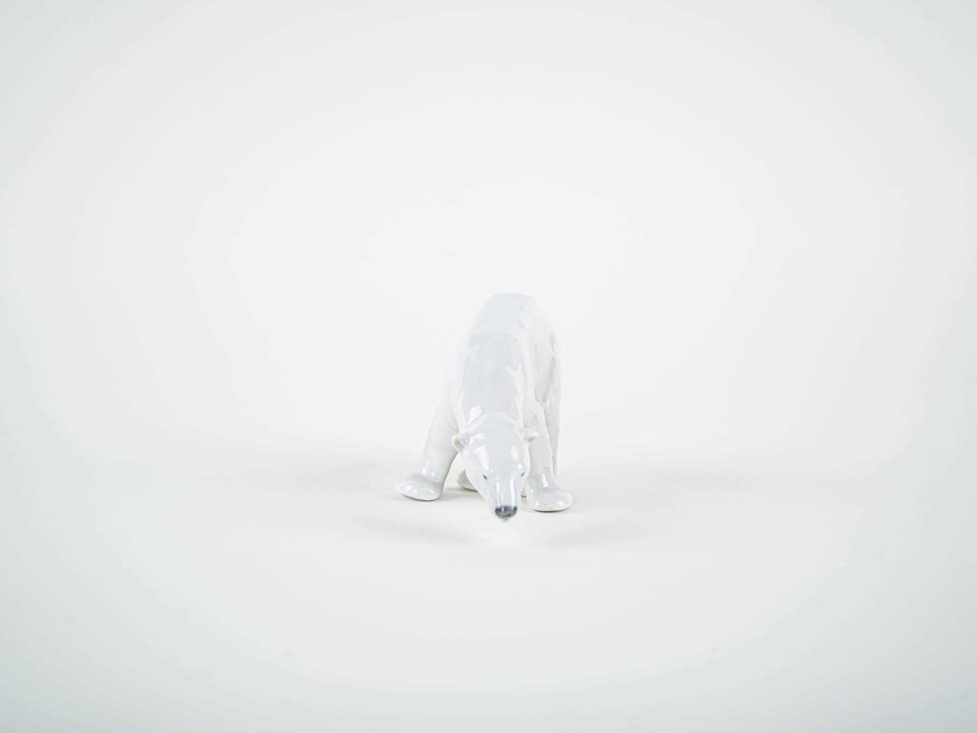 Figurine Polar Bear, white porcelain, Royal Copenhagen, Denmark, 1970s. - 327560