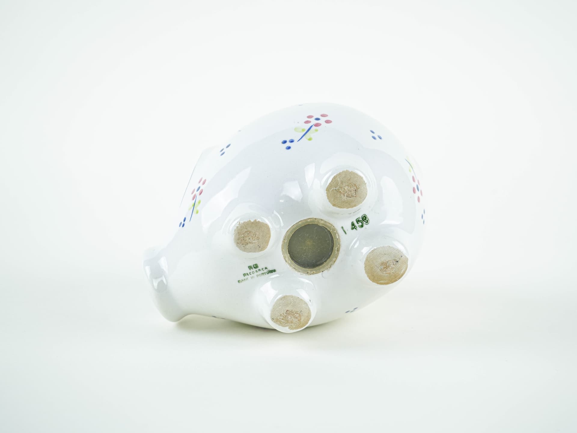 Piggy bank, white ceramic, Portugal, 1970s. - 327565