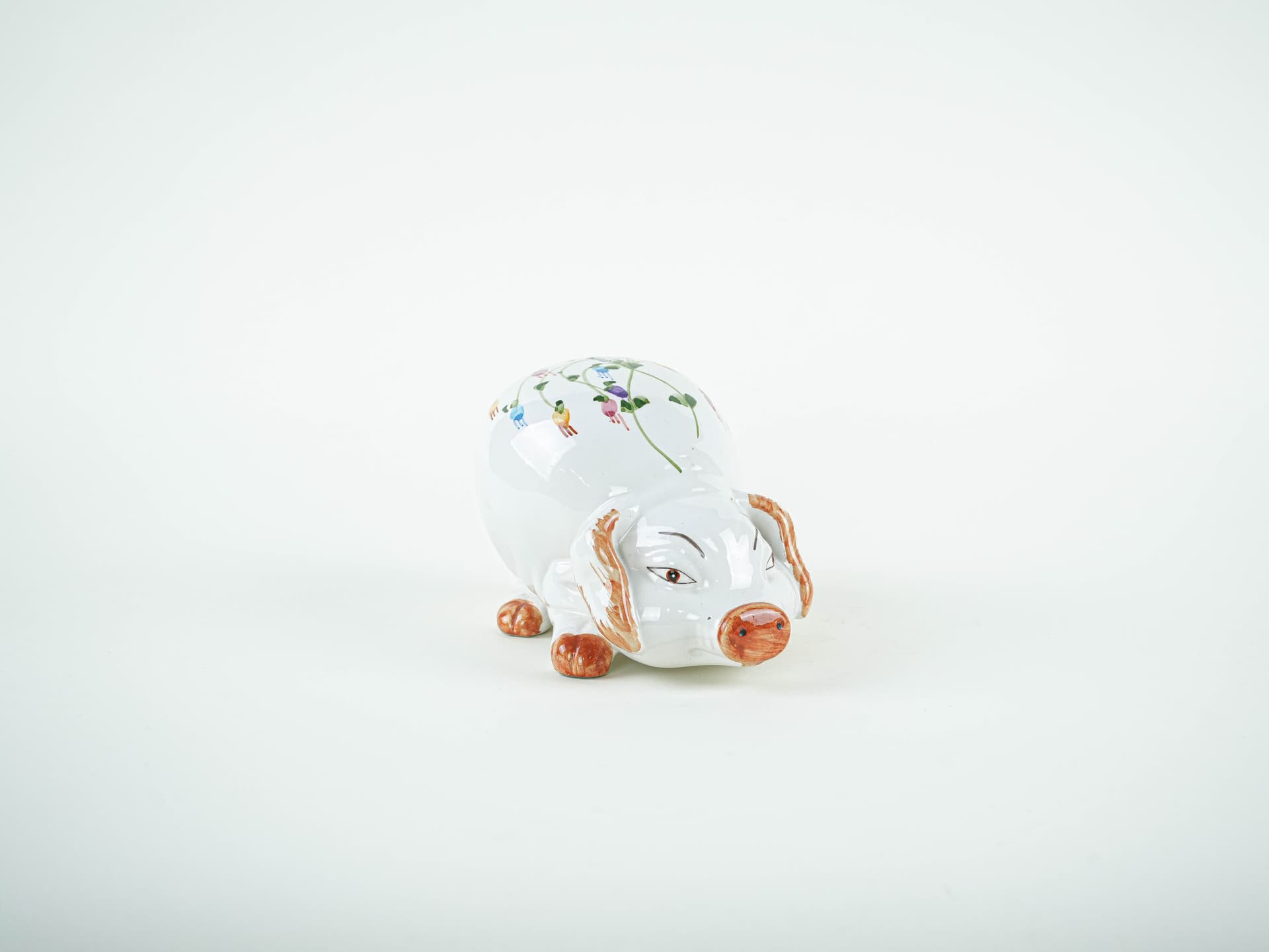 Piggy bank, white ceramic, Portugal, 1970s. - 327609
