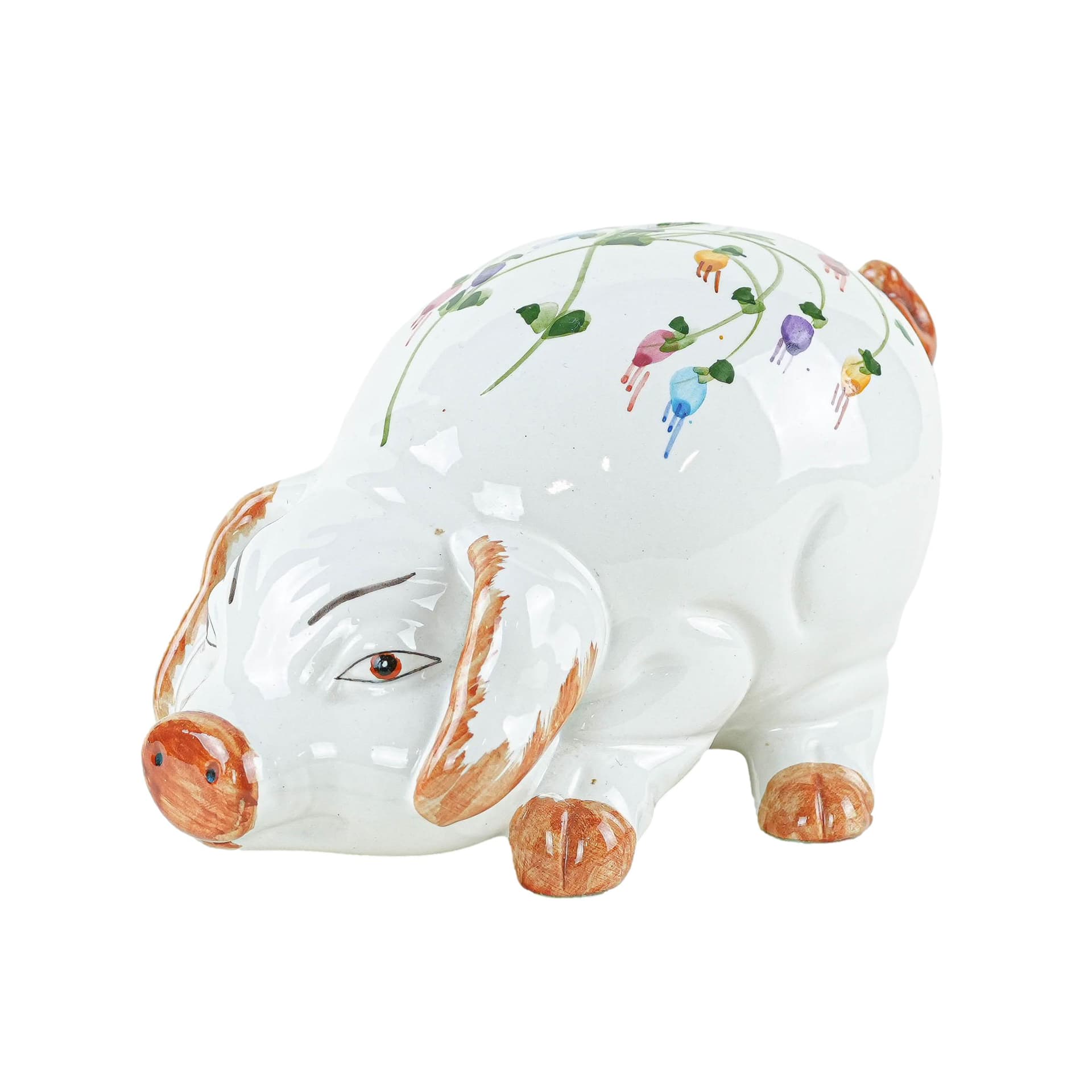 Piggy bank, white ceramic, Portugal, 1970s.