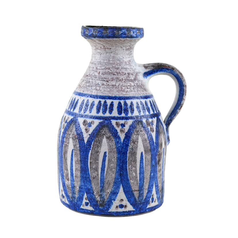 Vase, grey blue, ceramics, Denmark, 1960s.
